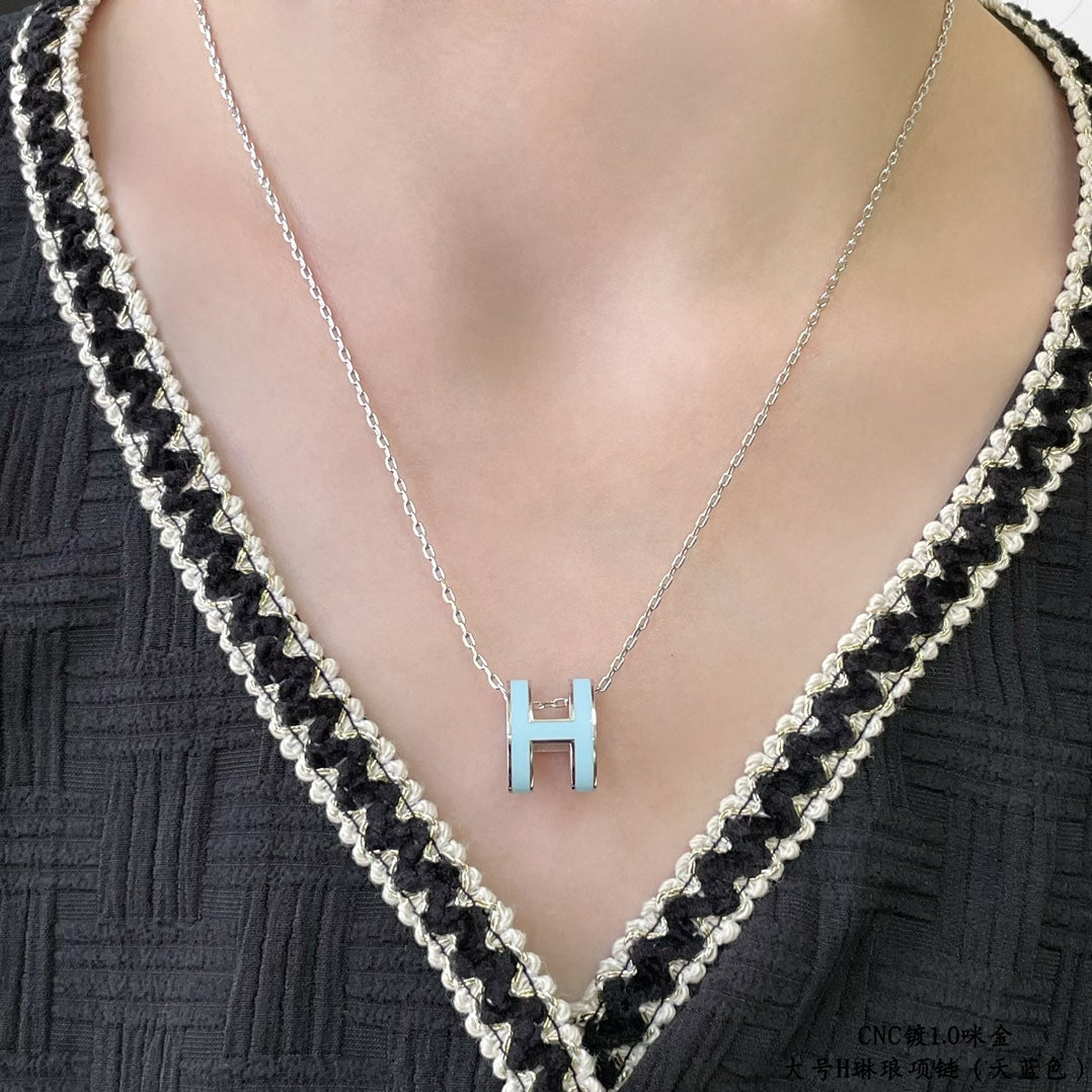 [Eternal Jewelry]POP H SKY BLUE NECKLACE