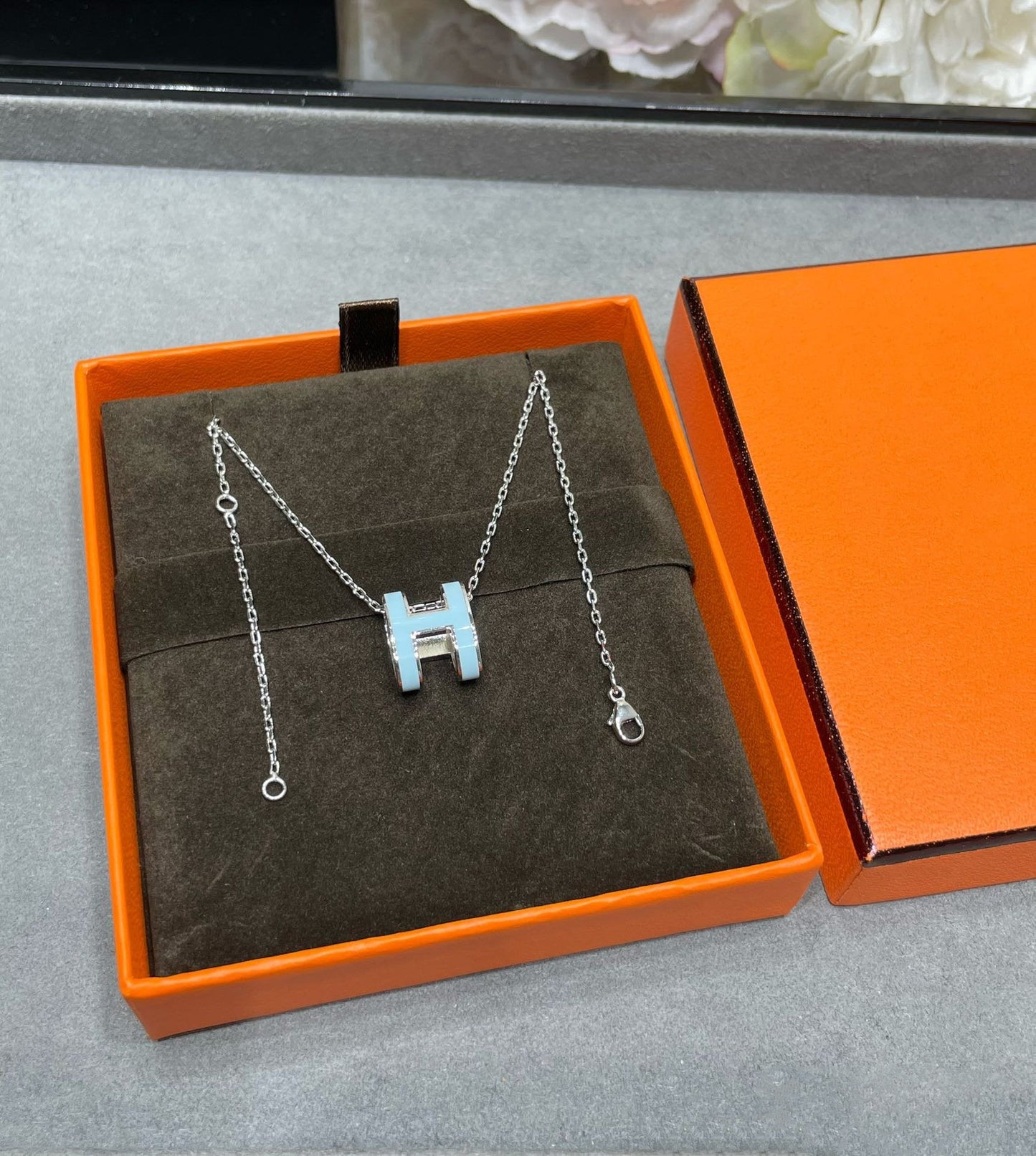 [Eternal Jewelry]POP H SKY BLUE NECKLACE