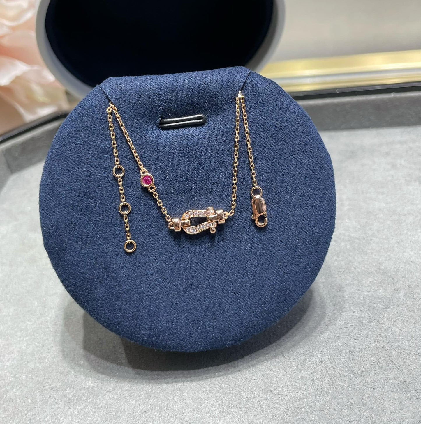 [Eternal Jewelry]FORCE 10 DIAMOND CHAIN LINK PINK GOLD BRACELET