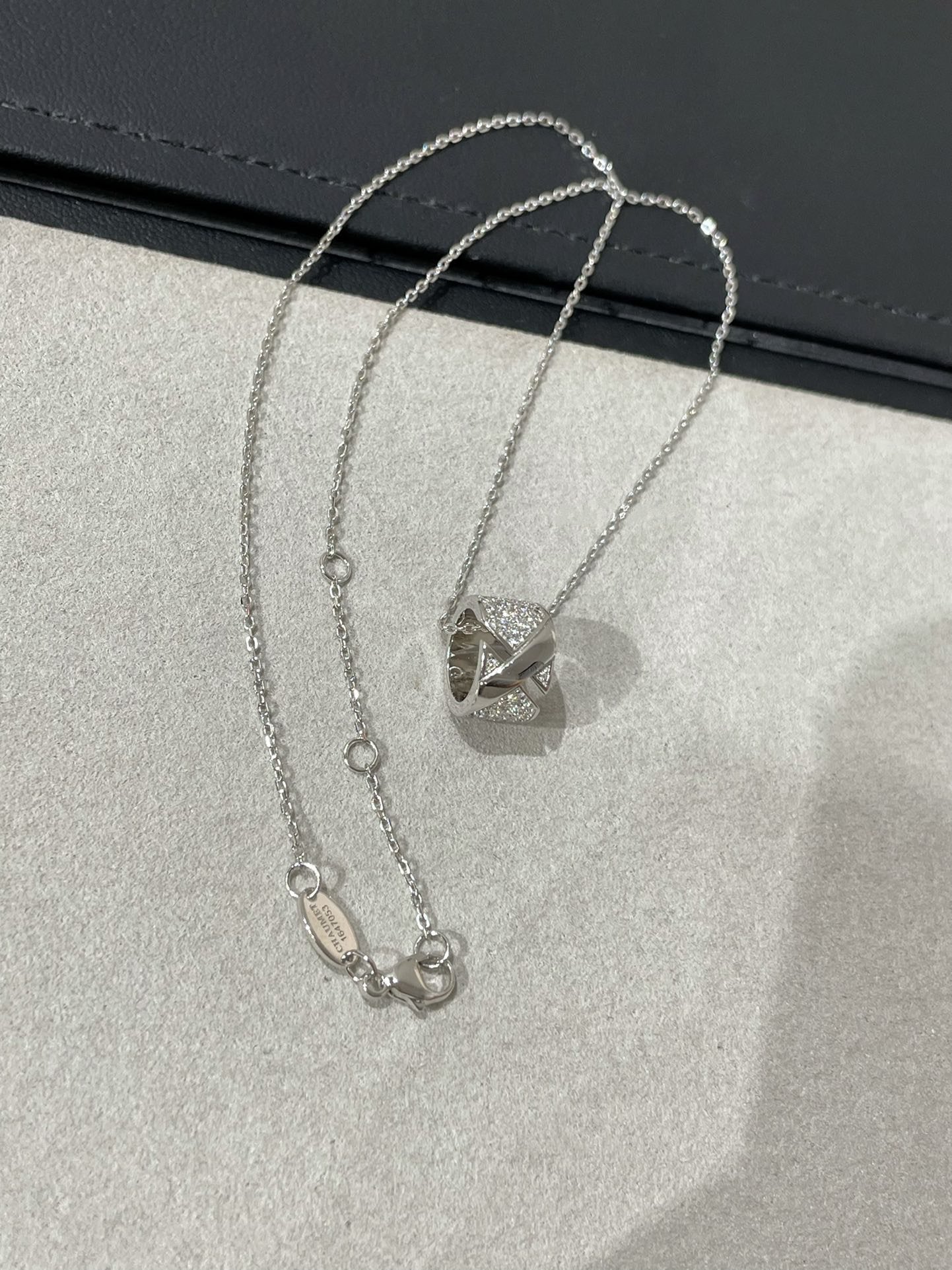 [Eternal Jewelry]LIENS EVIDENCE DIAMOND PAVED NECKLACE