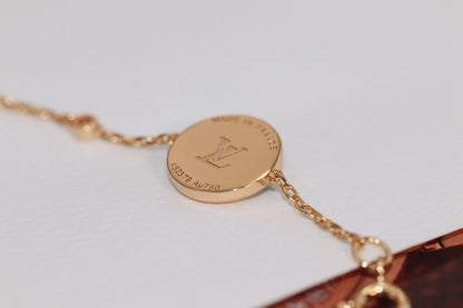 [Eternal Jewelry]STAR AND SUN 4 MOTIF PINK GOLD MALACHITE BRACELET