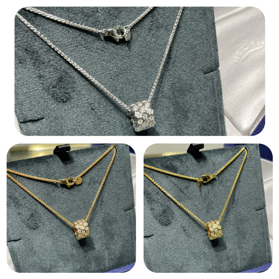[Eternal Jewelry]BEE LOVE DIAMOND PAVED 3 ROW NECKLACE