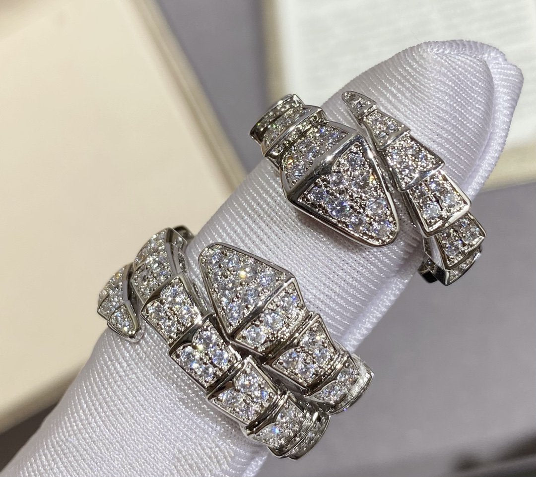 [Eternal Jewelry]SERPENTI LARGE RING SILVER DIAMOND PAVED