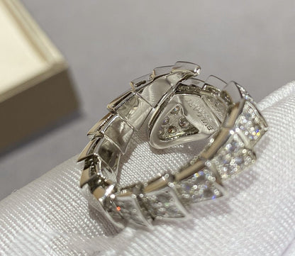 [Eternal Jewelry]SERPENTI LARGE RING SILVER DIAMOND PAVED
