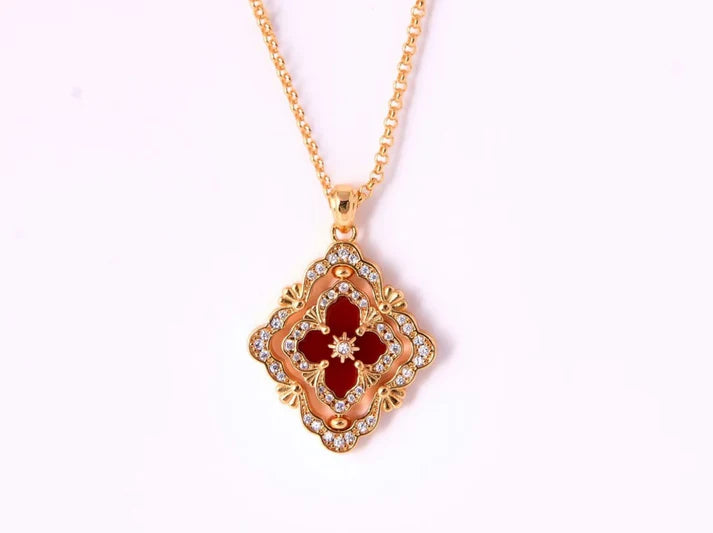 [Eternal jewelry] B.C.L ENAMEL ROTATING SINGLE-DIAMOND NECKLACE£¨Various colors£©