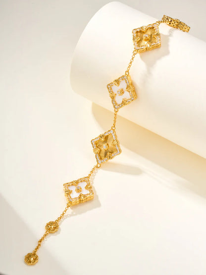 [Eternal jewelry]B.C.L ENAMELED Five-Flower Bracelet£¨Various Colors) BIG SIZE