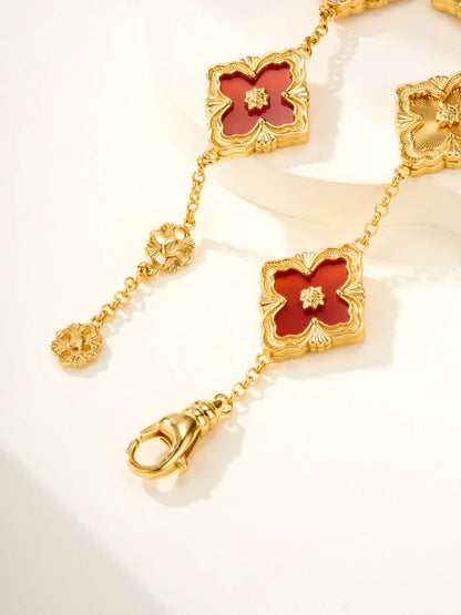 [Eternal jewelry]B.C.L ENAMELED Five-Flower Bracelet£¨Various Colors) BIG SIZE