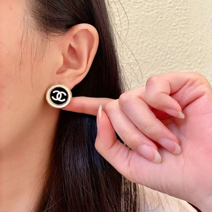 [Eternal Jewelry]Classic Double C Stud Earrings