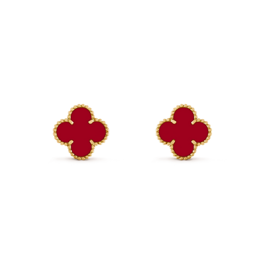 [Eternal Jewelry]CLOVER MEDIUM 1 MOTIFS CARNELIAN  EARRINGS