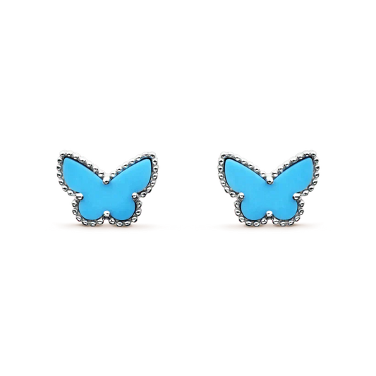 [Eternal Jewelry]BUTTERFLY TURQUOISE EARRINGS SILVER