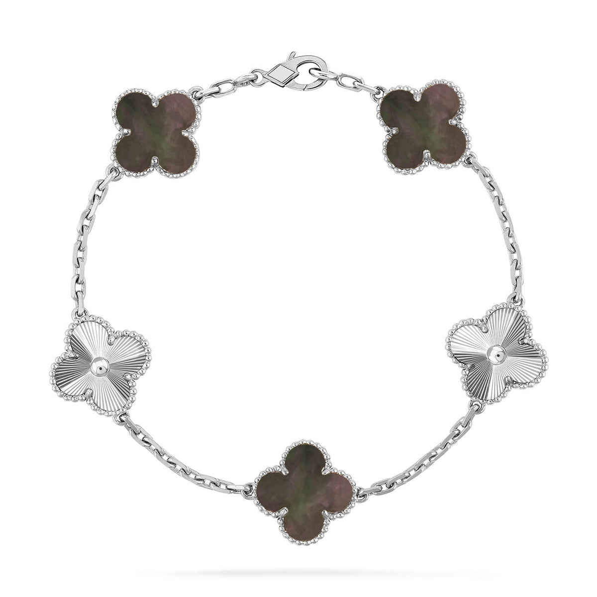 [Eternal Jewelry] CLOVER 5 MOTIF GRAY MOP BRACELET COLLECTION