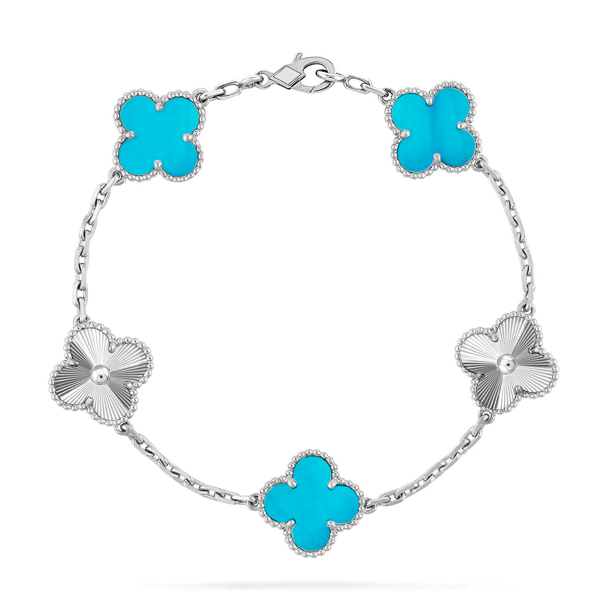 [Eternal Jewelry] CLOVER 5 MOTIF TURQUOISE BRACELET COLLECTION