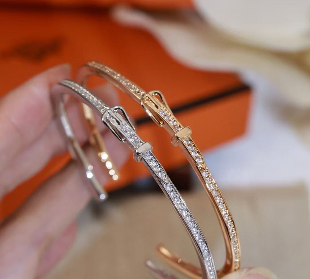 [Eternal jewelry]DIAMOND-ENCRUSTED BRACELET THREE COLORS