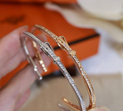 [Eternal jewelry]DIAMOND-ENCRUSTED BRACELET THREE COLORS