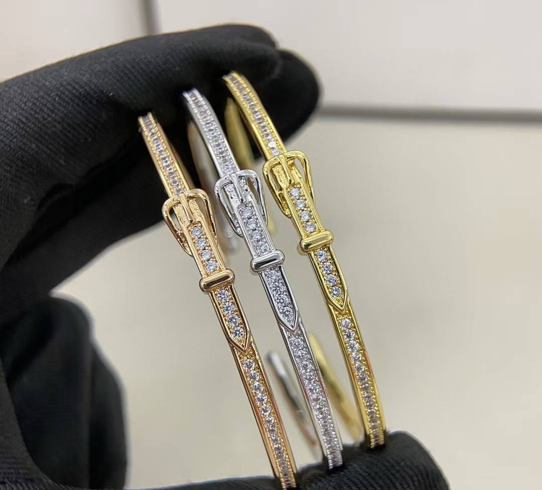 [Eternal jewelry]DIAMOND-ENCRUSTED BRACELET THREE COLORS