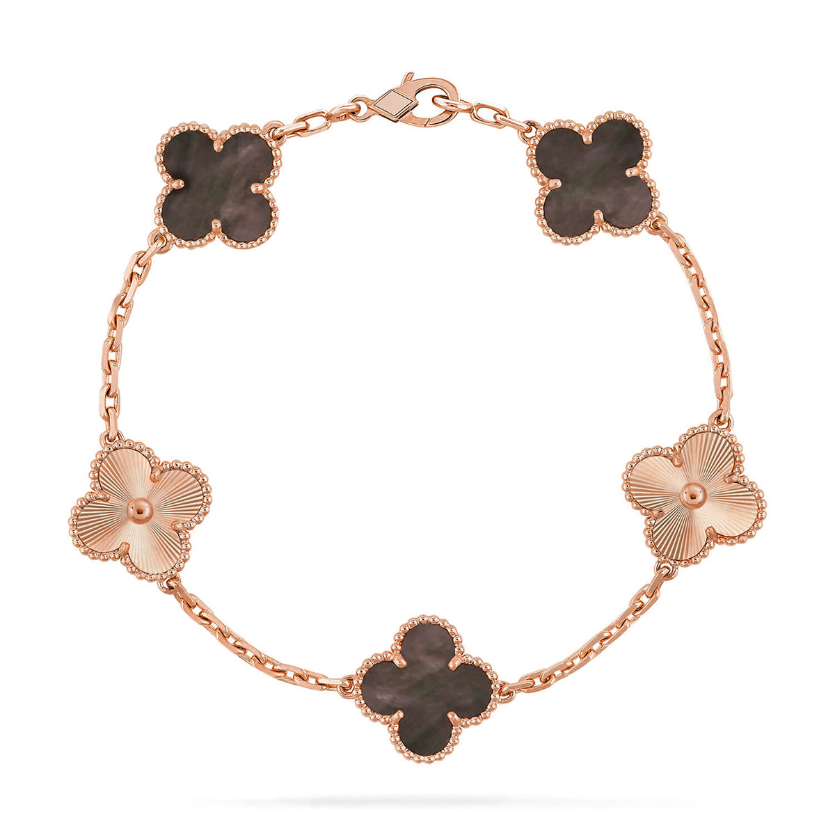 [Eternal Jewelry] CLOVER 5 MOTIF GRAY MOP BRACELET COLLECTION
