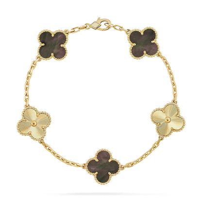 [Eternal Jewelry] CLOVER 5 MOTIF GRAY MOP BRACELET COLLECTION