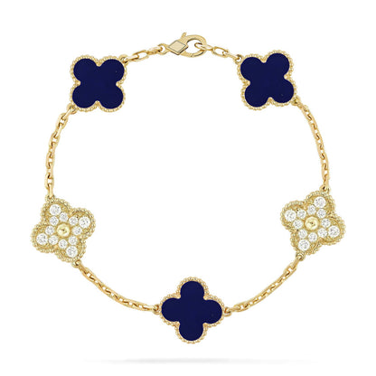 [Eternal Jewelry]CLOVER 5 MOTIF LAPIS LAZULI BRACELET COLLECTION