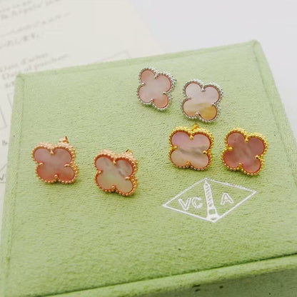 [Eternal Jewelry]Clover Mini Pink Earrings
