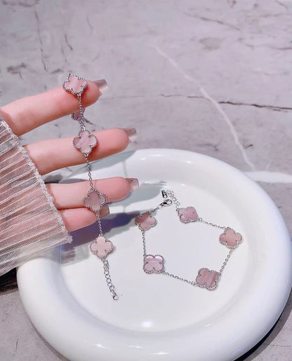 [Eternal jewelry]Light Pink Braided Bracelet