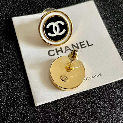 [Eternal Jewelry]Classic Double C Stud Earrings