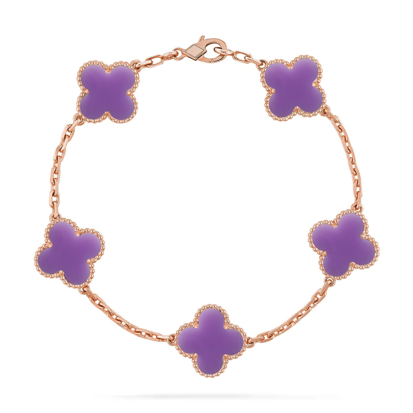 [Eternal Jewelry]CLOVER 5 MOTIF LIGHT PURPLE BRACELET COLLECTION