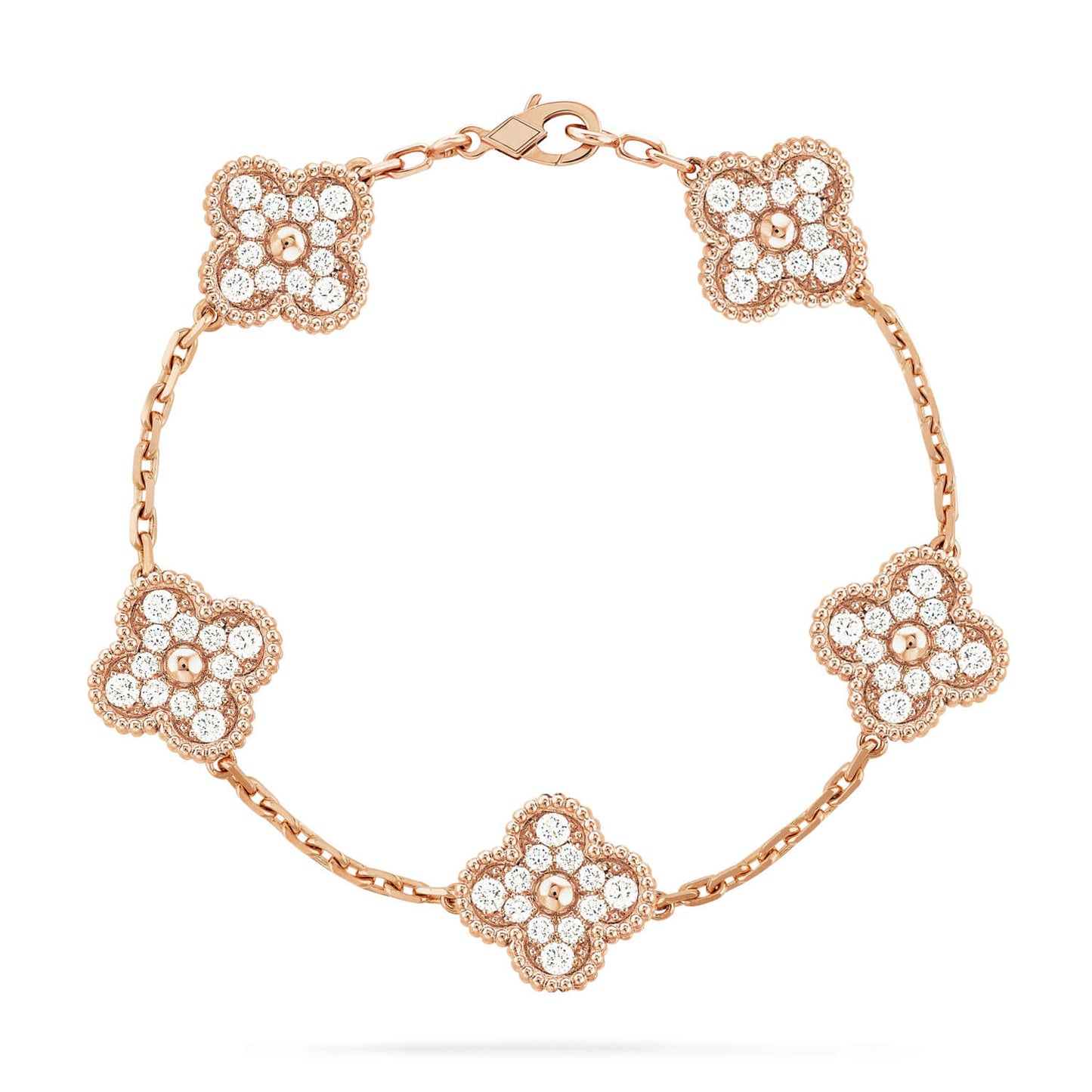 [Eternal Jewelry] CLOVER 5 MOTIF FULL DIAMOND BRACELET COLLECTION