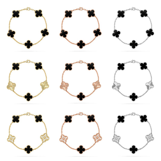 [Eternal Jewelry] CLOVER 5 MOTIF PULSAR STONE BRACELET COLLECTION