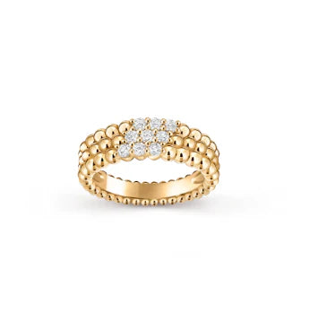 [Eternal Jewelry]Three-row diamond ring