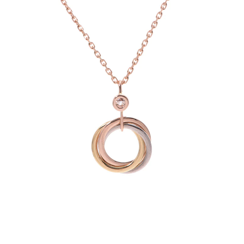 [Eternal Jewelry]TRINITY SILVER GOLD PINK GOLD NECKLACE