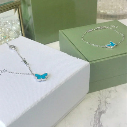 [Eternal Jewelry]BUTTERFLY TURQUOISE BUTTERFLY BRACELET SILVER