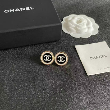 [Eternal Jewelry]Classic Double C Stud Earrings