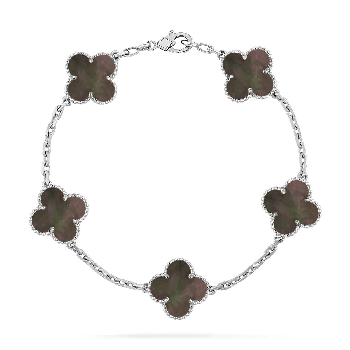 [Eternal Jewelry] CLOVER 5 MOTIF GRAY MOP BRACELET COLLECTION