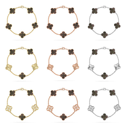 [Eternal Jewelry] CLOVER 5 MOTIF GRAY MOP BRACELET COLLECTION