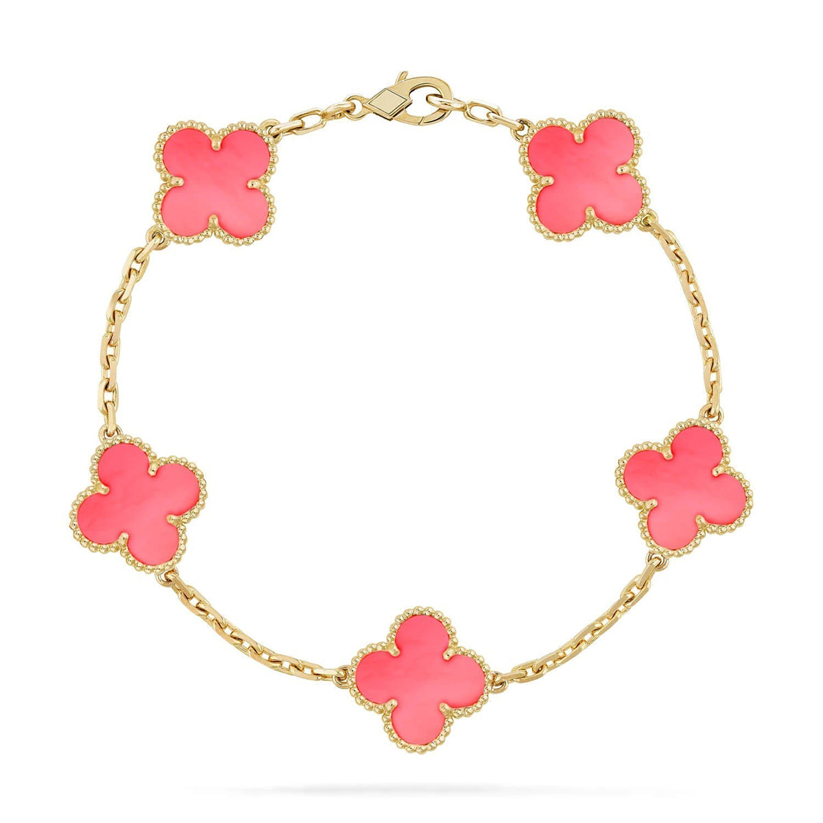 [Eternal Jewelry] CLOVER 5 MOTIFS  PINK MOP BRACELET COLLECTION