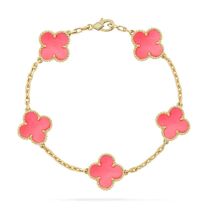 [Eternal Jewelry] CLOVER 5 MOTIFS  PINK MOP BRACELET COLLECTION