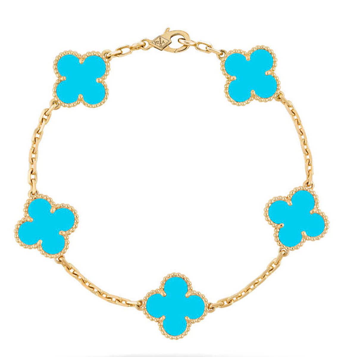 [Eternal Jewelry] CLOVER 5 MOTIF TURQUOISE BRACELET COLLECTION