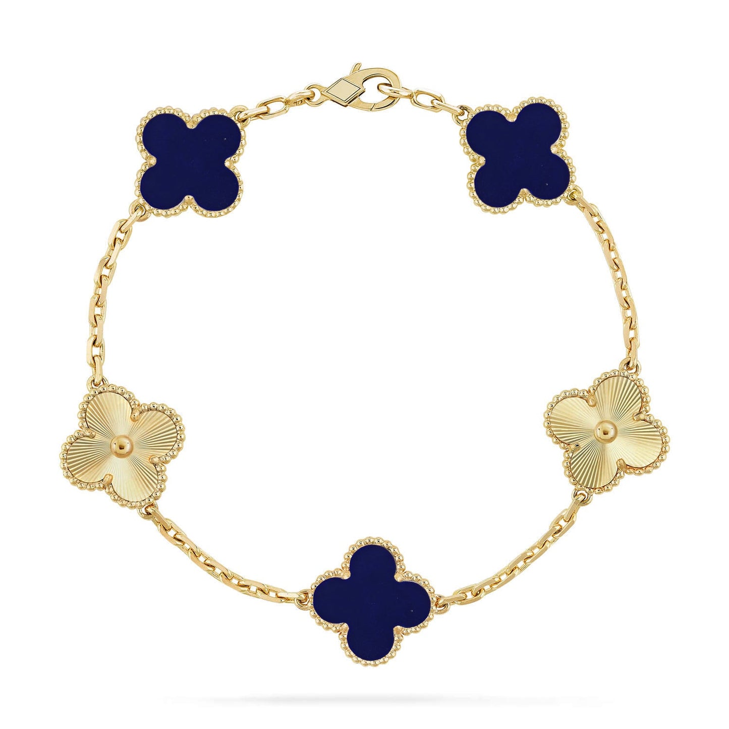 [Eternal Jewelry]CLOVER 5 MOTIF LAPIS LAZULI BRACELET COLLECTION