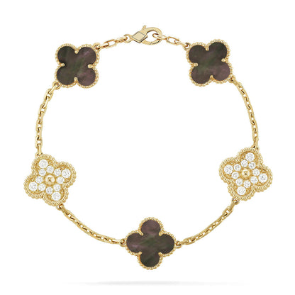 [Eternal Jewelry] CLOVER 5 MOTIF GRAY MOP BRACELET COLLECTION