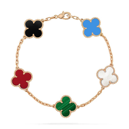 [Eternal Jewelry]CLOVER 5 MOTIFS MULTICOLOR  BRACELET