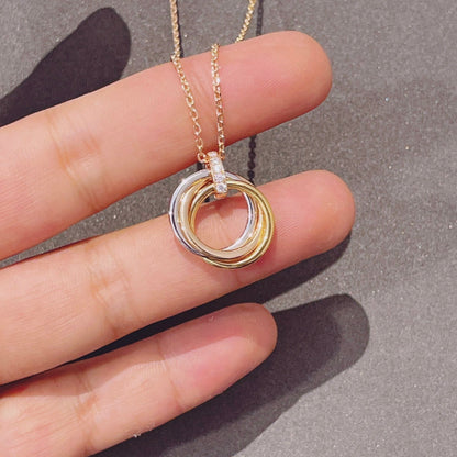 [Eternal Jewelry]TRINITY NECKLACE GOLD  DIAMONDS