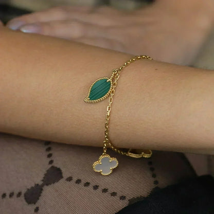 [Eternal Jewelry]LUCKY SPRING 5 MOTIF GOLD BRACELET
