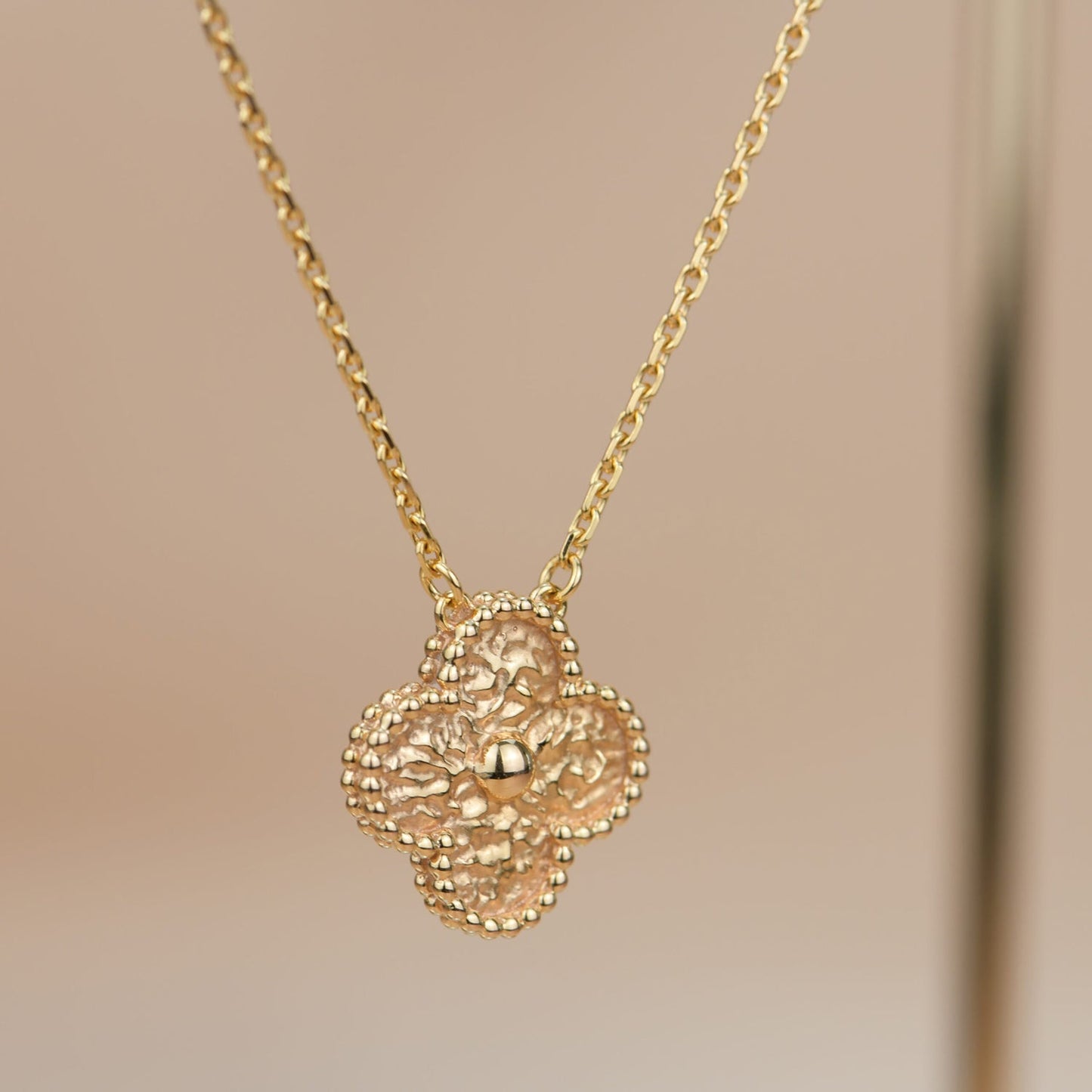 [Eternal Jewelry]CLOVER 15MM  BRONZING NECKLACE