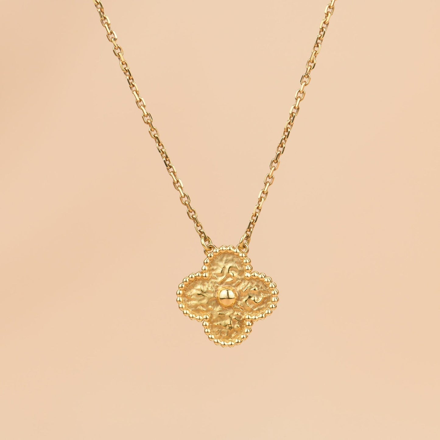 [Eternal Jewelry]CLOVER 15MM  BRONZING NECKLACE
