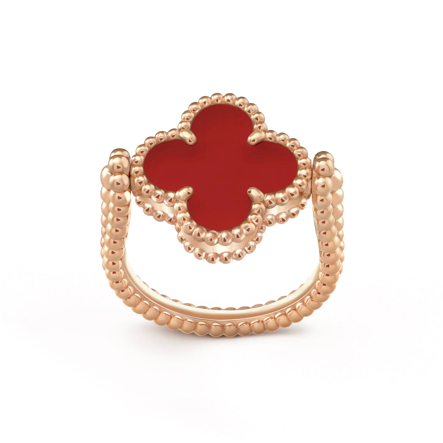 [Eternal Jewelry]CLOVER RIVERSIBLE PINK GOLD RING