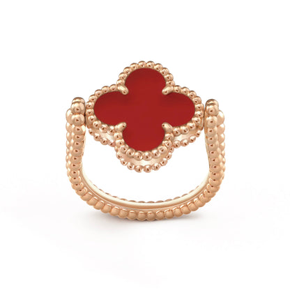 [Eternal Jewelry]CLOVER RIVERSIBLE PINK GOLD RING