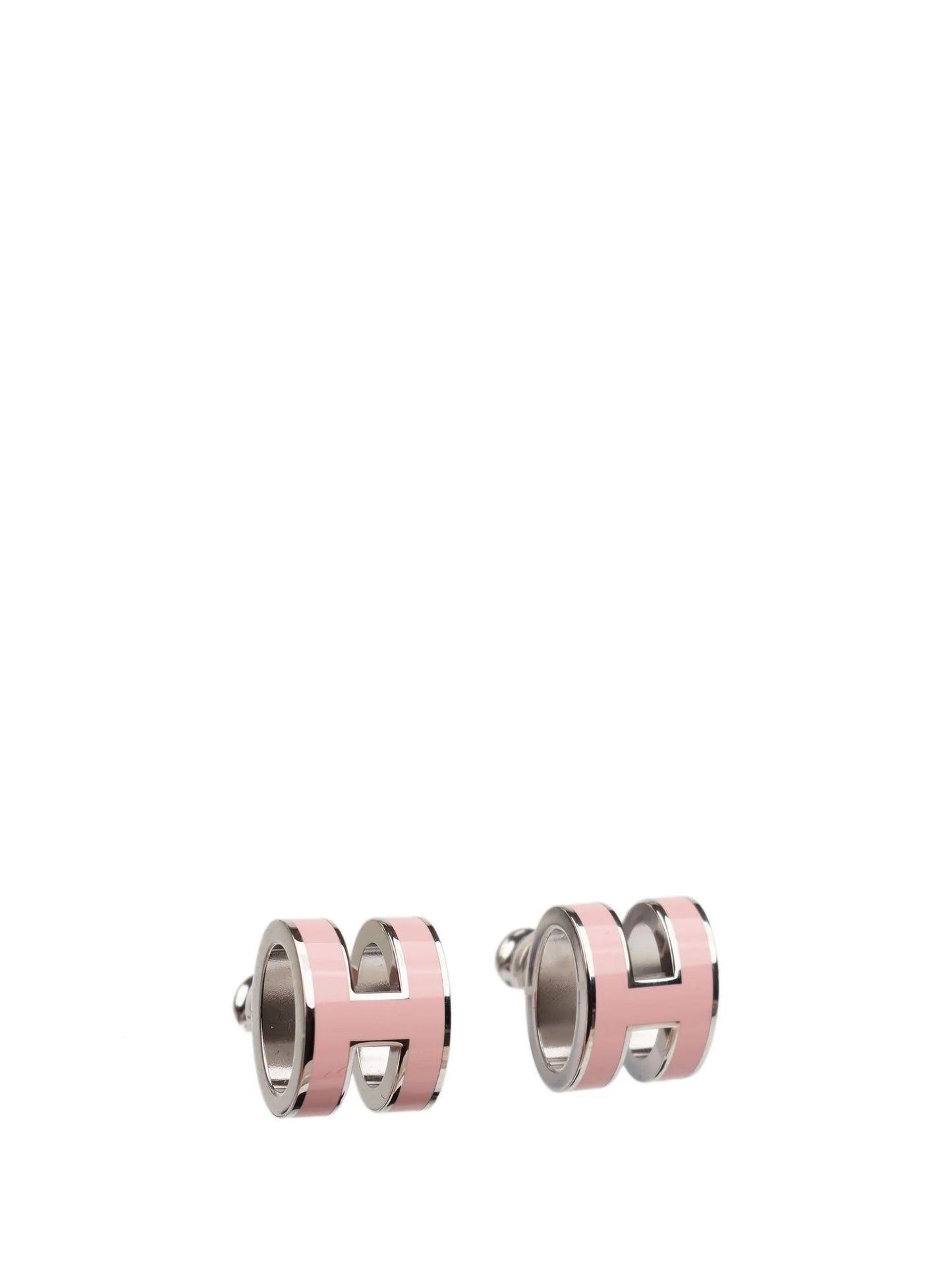[Eternal Jewelry]MINI POP H SILVER EARRINGS PINK