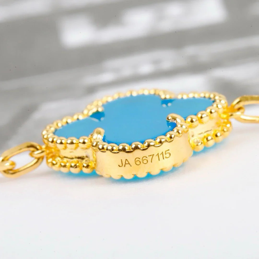 [Eternal Jewelry] CLOVER 5 MOTIF TURQUOISE BRACELET COLLECTION