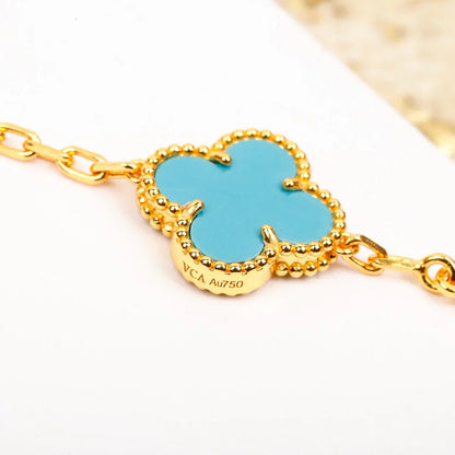 [Eternal Jewelry] CLOVER 5 MOTIF TURQUOISE BRACELET COLLECTION