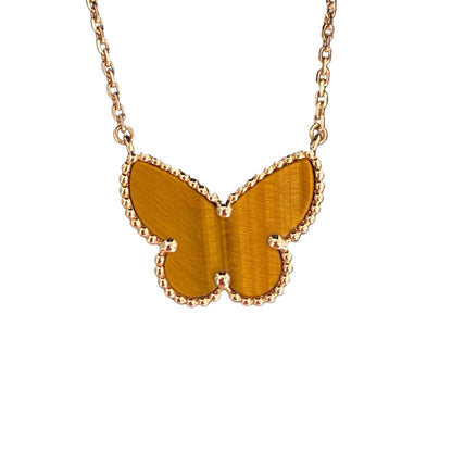[Eternal Jewelry] TIGER__ EYE BUTTERFLY NECKLACE